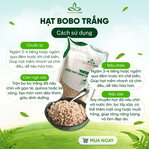 Bobo trắng nhập khẩu từ Úc, Túi 500g