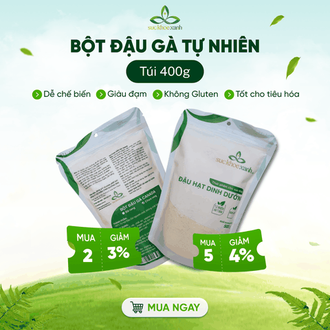 Bột Đậu gà Canada 400g -  Giàu Protein, Bổ Sung Dinh Dưỡng Cho Người Ăn Chay & Tập Gym