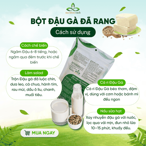 Bột Đậu gà Canada 400g -  Giàu Protein, Bổ Sung Dinh Dưỡng Cho Người Ăn Chay & Tập Gym