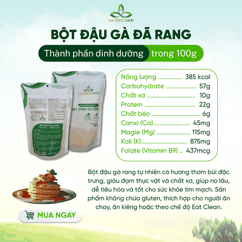Bột Đậu gà Canada 250g -  Giàu Protein, Bổ Sung Dinh Dưỡng Cho Người Ăn Chay & Tập Gym