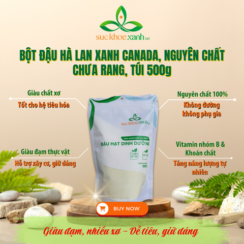 Bột Đậu Hà lan xanh tự nhiên 500g