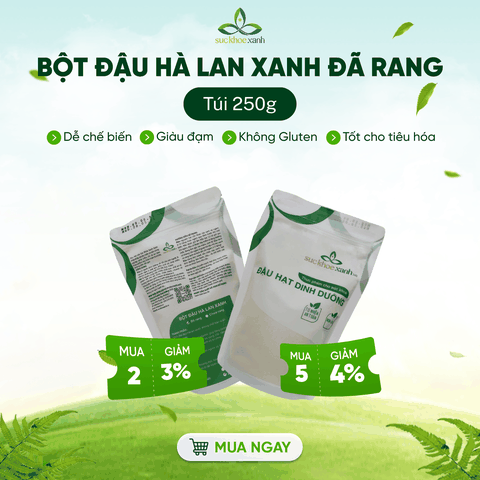 Bột Đậu Hà Lan Xanh Đã Chín Canada 250g – Giàu Chất Xơ, Vitamin – Hỗ Trợ Tiêu Hóa Tốt