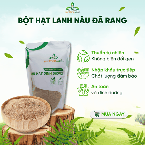 Bột Hạt Lanh Nâu Ấn Độ 250g -Sử dụng ngay– Giàu Omega 3, Chất Xơ – Hỗ Trợ Tiêu Hóa & Tim Mạch