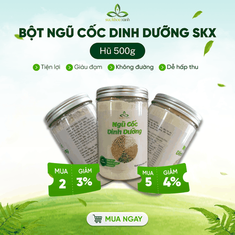 Bột Ngũ Cốc Dinh Dưỡng SKX Hủ 500g – Giàu Protein Thực Vật - Ăn Kiêng Lành Mạnh, Nguồn Năng Lượng Bền Vững