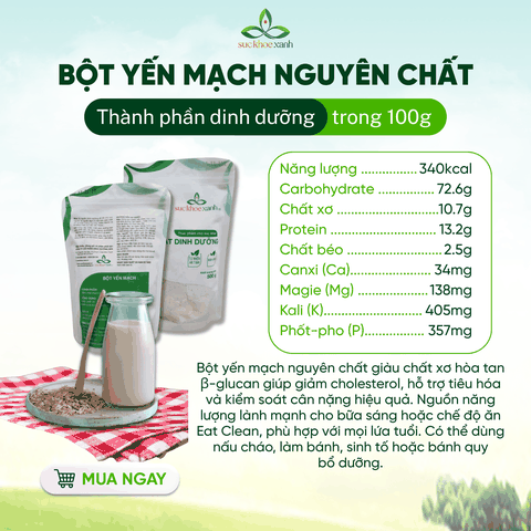 Bột Yến Mạch Úc 400g – Giàu Protein, Vitamin – Ăn Kiêng, Giữ Dáng, Đẹp Da