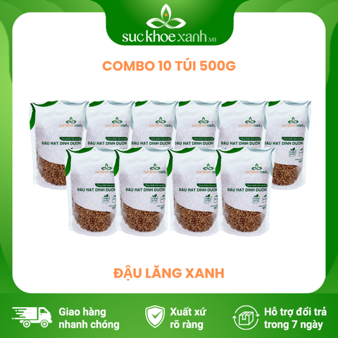 Combo 10 Túi Đậu lăng xanh nhập khẩu từ Canada, mỗi Túi 500g