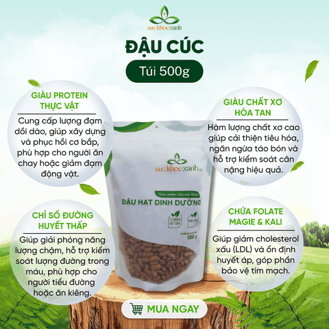 Combo 09- 1 Đậu gà & 1 Đậu lăng đỏ & 1 Đậu cúc nhập khẩu (mỗi túi 500g)