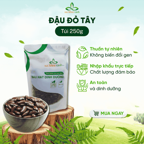 Đậu Đỏ Tây Myanmar 250g - Không biến đổi gen - Bổ sung dinh dưỡng - Thực dưỡng, ăn kiêng