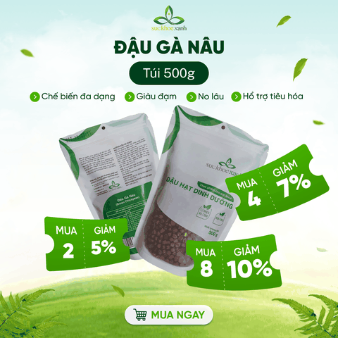 Đậu Gà Nâu Ấn Độ 500g - Hạt sạch, chất lượng cao - Giàu vitamin, khoáng chất - Món chay, giảm cân