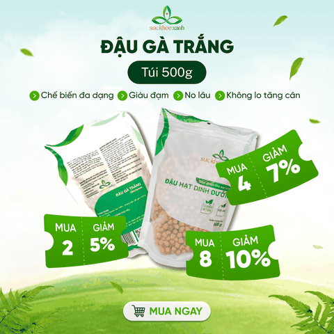 Đậu Gà Trắng Canada 500g- Hạt tuyển chọn - Dinh dưỡng cao - Ăn kiêng, nấu súp, món healthy