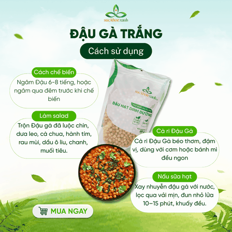 Combo 08- 1 Đậu gà & 1 Đậu Lăng xanh & 1 Đậu Hà lan xanh nguyên Hạt (mỗi túi 500g)