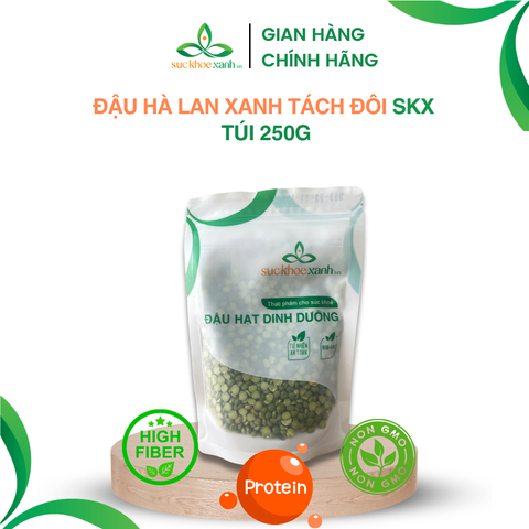 Đậu hà lan xanh tách đôi Canada Túi 250g