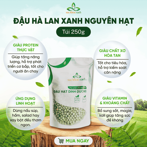 Đậu Hà Lan Xanh Canada - Nguyên hạt - Nhập khẩu chính hãng - Giao sỉ lẻ toàn quốc