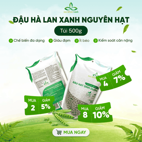 Đậu Hà Lan Xanh Canada - Nguyên hạt - Nhập khẩu chính hãng - Giao sỉ lẻ toàn quốc