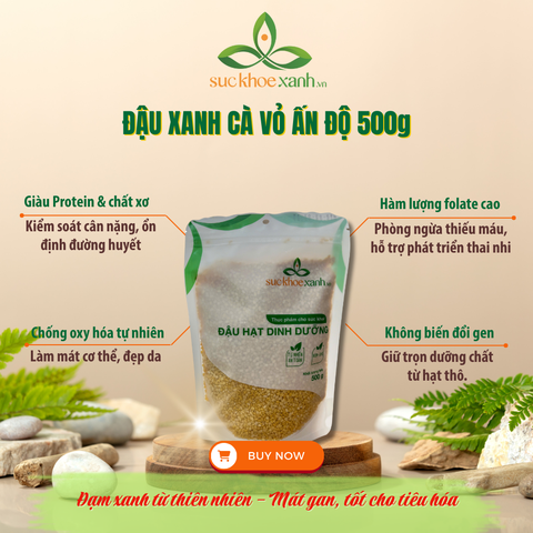 Đậu Xanh Túi 500g, nhập khẩu từ Ấn Độ