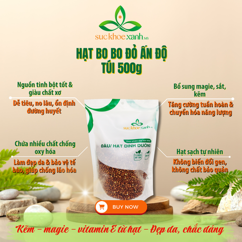 Hạt bobo đỏ (Ấn Độ) 500g