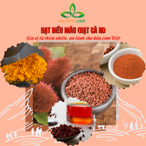 Hạt điều màu (Hạt cà ri) – Gia vị tạo màu thực phẩm tự nhiên – Không phẩm màu – Tăng hương vị & sắc vàng hấp dẫn - Giàu chất chống oxy hóa