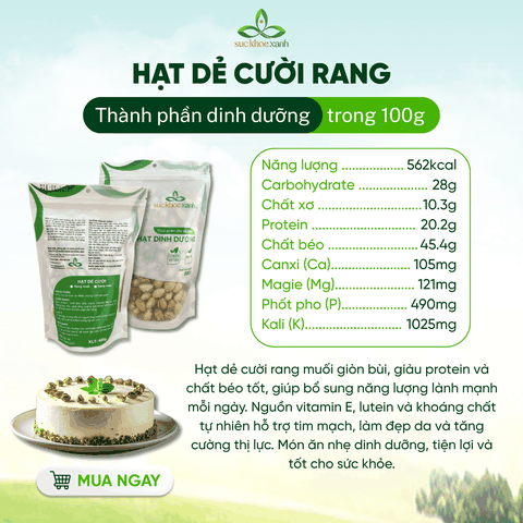 Hạt Dẻ Cười Mỹ Rang 400g – Hạt Ăn Vặt Giàu Dinh Dưỡng, Bảo Vệ Tim Mạch, Làm Đẹp Da