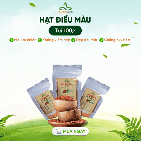Hạt điều màu – Gia vị tạo màu thực phẩm, 100% tự nhiên, không phẩm màu