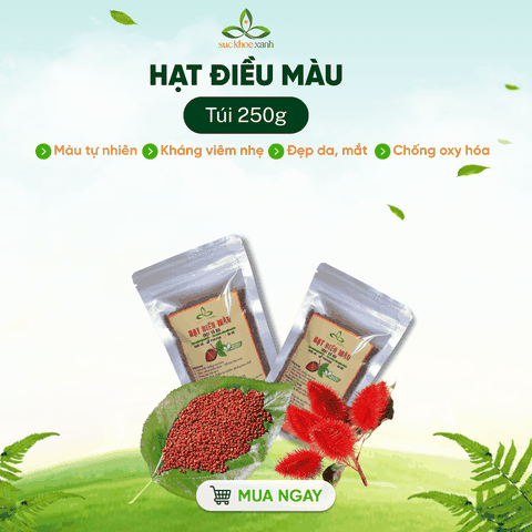 Hạt điều màu – Gia vị tạo màu thực phẩm, 100% tự nhiên, không phẩm màu