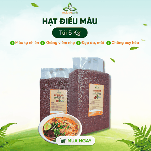 Hạt điều màu – Gia vị tạo màu thực phẩm, 100% tự nhiên, không phẩm màu