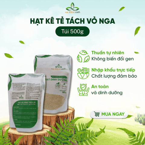Kê Tẻ Vàng Tách Vỏ Nga 500g – Hạt Nguyên Liệu Nấu Cháo, Làm Bột Ngũ Cốc, Ăn Kiêng Healthy