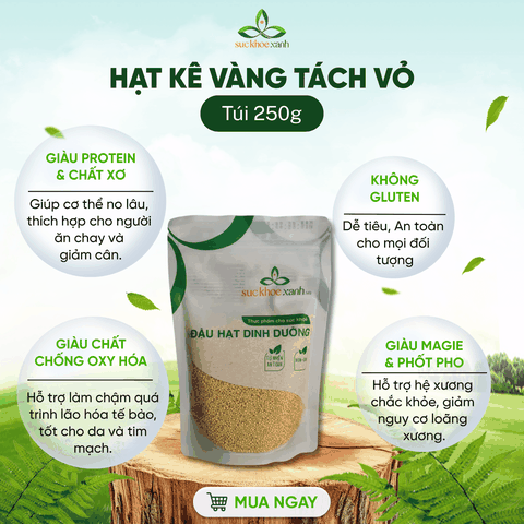 Kê Tẻ Vàng Tách Vỏ Nga 250g – Hạt Nguyên Liệu Nấu Cháo, Làm Bột Ngũ Cốc, Ăn Kiêng Healthy