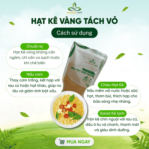 Kê Tẻ Vàng Tách Vỏ Nga 500g – Hạt Nguyên Liệu Nấu Cháo, Làm Bột Ngũ Cốc, Ăn Kiêng Healthy