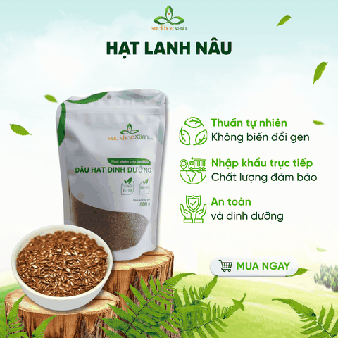 Hạt Lanh Nâu Ấn Độ 250g– Siêu Thực Phẩm Giàu Omega 3 -Ăn Kiêng Healthy -Eat Clean