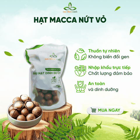 Hạt Macca nứt vỏ nhập khẩu từ Úc, Túi 500g