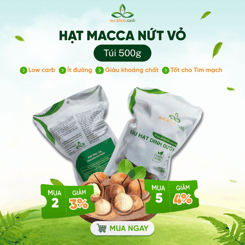 Hạt Macca nứt vỏ nhập khẩu từ Úc, Túi 500g