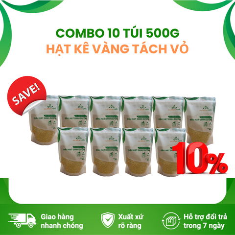 Combo 10 Túi Hạt Kê vàng tách vỏ nhập khẩu từ Nga, mỗi Túi 500g