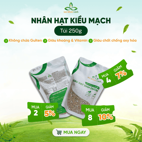 Nhân Hạt Kiều mạch nhập khẩu từ Trung Quốc, Túi 250g