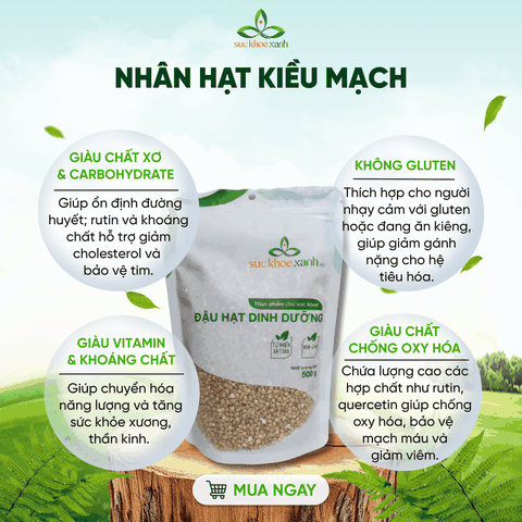 Nhân Hạt Kiều mạch nhập khẩu từ Trung Quốc, Túi 250g