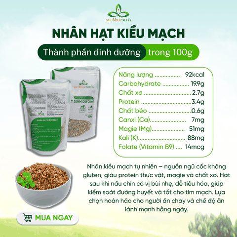 Nhân Hạt Kiều mạch nhập khẩu từ Trung Quốc, Túi 250g