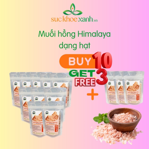 Combo 10+3: Muối hồng Himalaya Dạng Hạt 200g