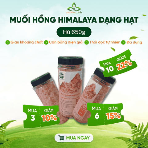 Muối hồng Himalaya Hũ 650g - Tinh Thể Tự Nhiên – Khoáng chất thiên nhiên - Nấu Ăn, Ngâm Chân, Thanh Lọc Cơ Thể