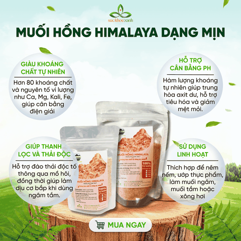 Muối Hồng Himalaya Dạng Mịn 200g – Khoáng Chất Tự Nhiên – Nấu Ăn, Chăm Sóc Da