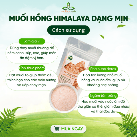 Muối Hồng Himalaya Dạng Mịn 100g – Khoáng Chất Tự Nhiên – Nấu Ăn, Chăm Sóc Da