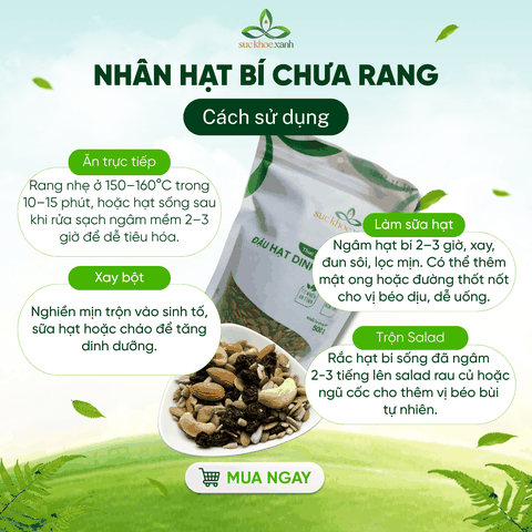 Nhân Hạt Bí Xanh Sống 500g – Bổ Sung Vitamin E, Protein, Thực Dưỡng Eat Clean