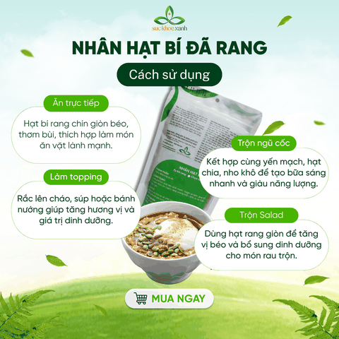 Nhân Hạt Bí Ăn liền Trung Quốc 500g – Hạt Ăn Vặt Thực Dưỡng -Ăn Kiêng Eat Clean -Hỗ Trợ Giấc Ngủ