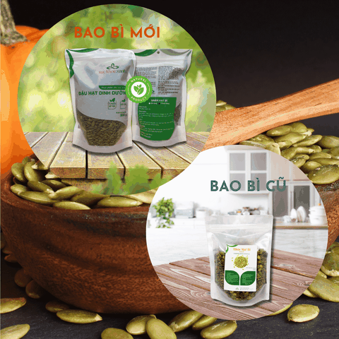 Nhân Hạt Bí chưa rang, nhập khẩu từ Trung Quốc, Túi 500g