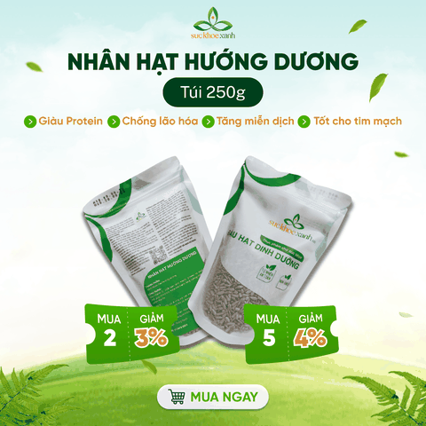 Nhân Hạt Hướng Dương Trung Quốc 250g– Giàu Chất Chống Oxy Hóa, Ăn Kiêng Eat Clean, Tốt Cho Tim Mạch