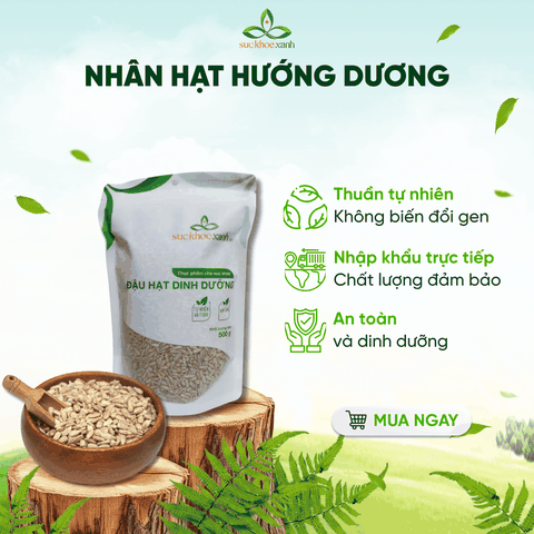 Nhân Hạt Hướng Dương Trung Quốc 100g – Hạt Dinh Dưỡng Giàu Vitamin E, Ăn Vặt Healthy