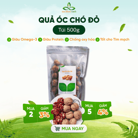 Quả Óc Chó Đỏ Mỹ 500g – Ăn Vặt Lành Mạnh, Nhiều Protein & Chất Xơ