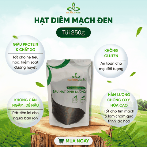 Hạt Quinoa đen nhập khẩu từ PERU, Túi 250g