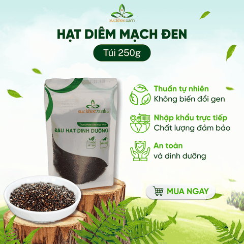 Hạt Quinoa đen nhập khẩu từ PERU, Túi 250g