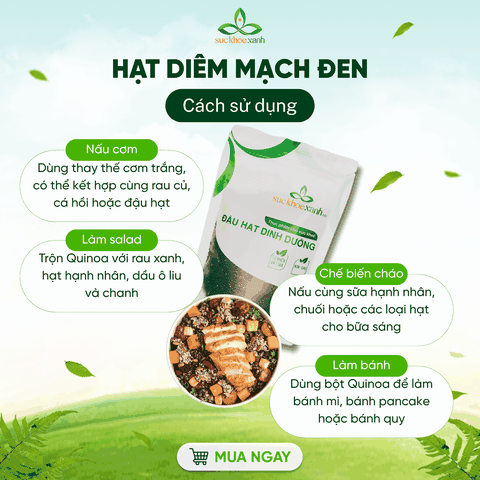 Hạt Quinoa đen nhập khẩu từ PERU, Túi 250g