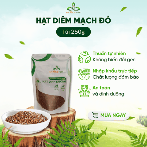 Hạt Quinoa đỏ nhập khẩu từ PERU, Túi 250g