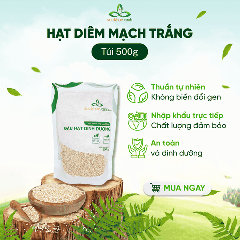Hạt Quinoa trắng nhập khẩu từ PERU/ẤN ĐỘ, Túi 500g